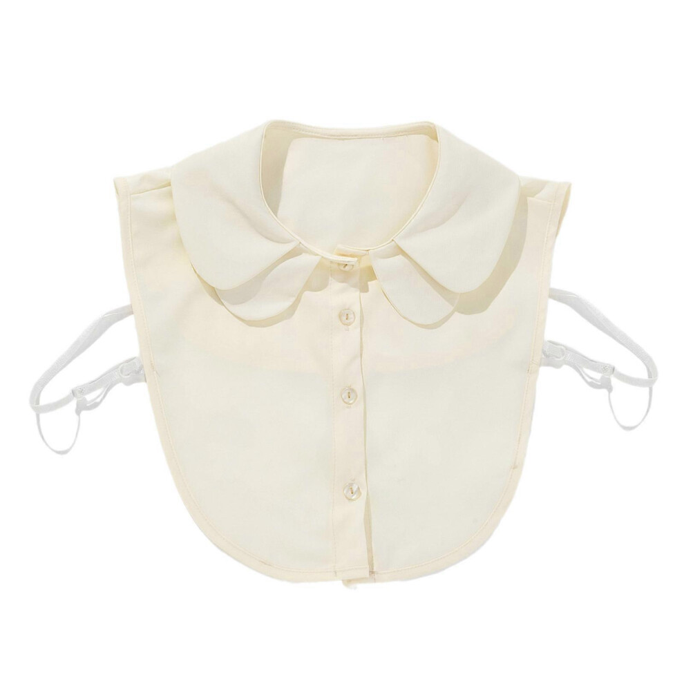 (Black, One size) Women False Collar for Dress Shirt Collar Fashion Fake Collar Shawl Wrap Universal Party Wear Shirt Clothes Accessories  Apricot
