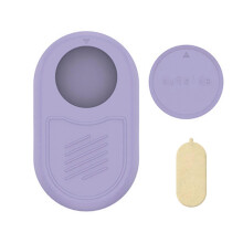 (White, One size) Silicone Case for SmartTag 2 Dog Tracker Secure Holder for Kids Soft Silicone Protective Shells Skin Cover Purple