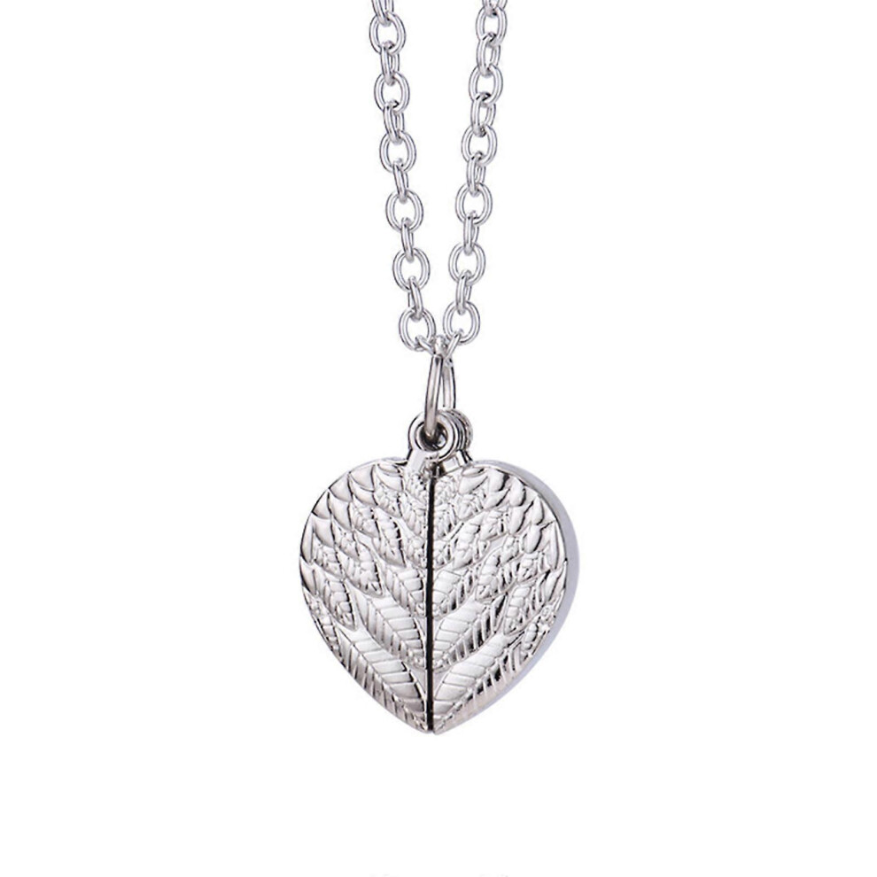 (As show, One size) Picture Locket Necklace Heart Heat Transfer Pendant Clavicle Chain Necklace Personalize Photo Heart Shape Charm Jewelry