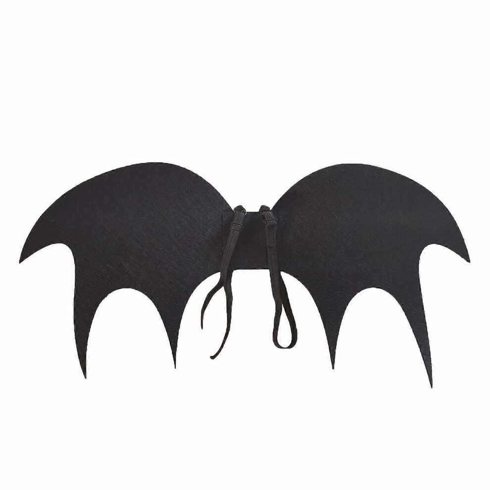(As Show, One Size) Halloween Cosplay Bat Wings Props Cute Clothes Bat Costume Fancy Dress For Children Masked Ball Party Supplies Bat Wings Black