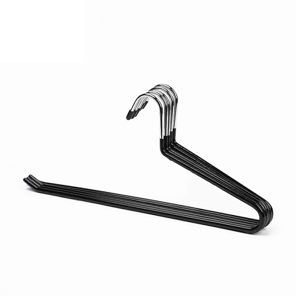 (, One Size) 5Pcs Space-Saving Pants Hangers For Women Men Storage Rack Clothes Organizer For Pant Jeans Slacks Easy-Slide Gray/Black
