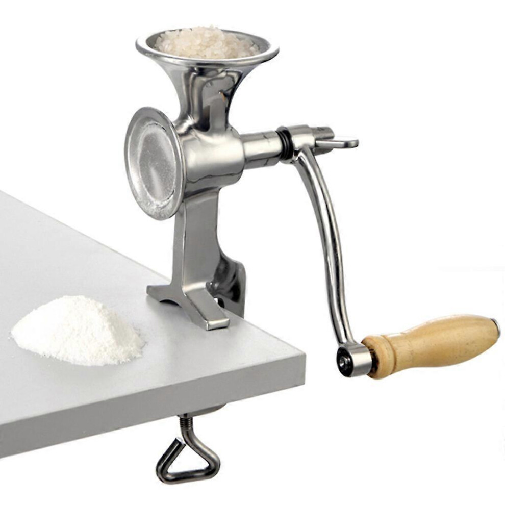 (As show, One size) Manual Grain Grinder with Fineness-adjustable Spring Home Use Hand Cranking Operation Grain Grinder Coffee Nut Mill