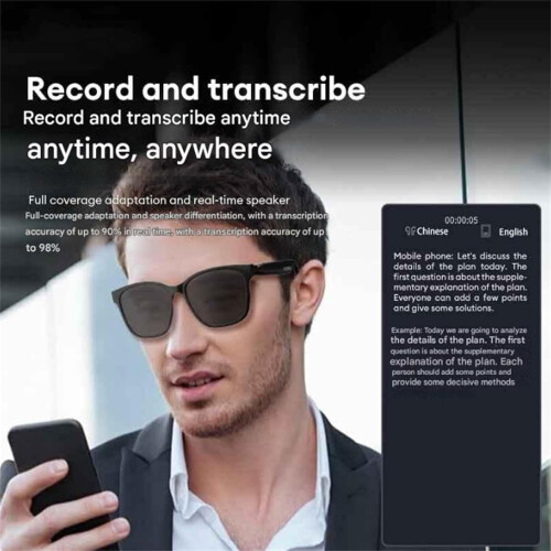 Smart Glasses for Standard Usage with Translation Functionality Ref：xjJ 2