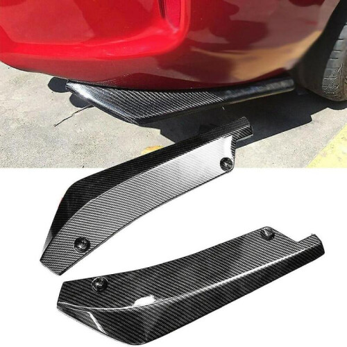 2 X Car Carbon Fiber Rear Bumper Lip Diffuser Splitter Protector 2