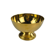 (M, 1) VersatileIce Cream Cups Salad Bowl Stainless Steel Bowl Dessert Fruit Plate Dishes Bowl for Parties Gold S