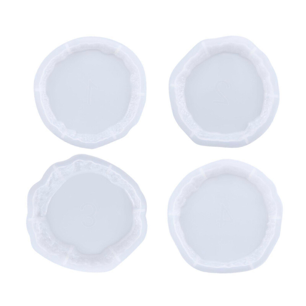 (Coil, One size) Silicone Large Tray Mold Irregular Oval/Round Coaster Epoxy Resin Casting Mould for Resin Art Supplies Home Office Decor