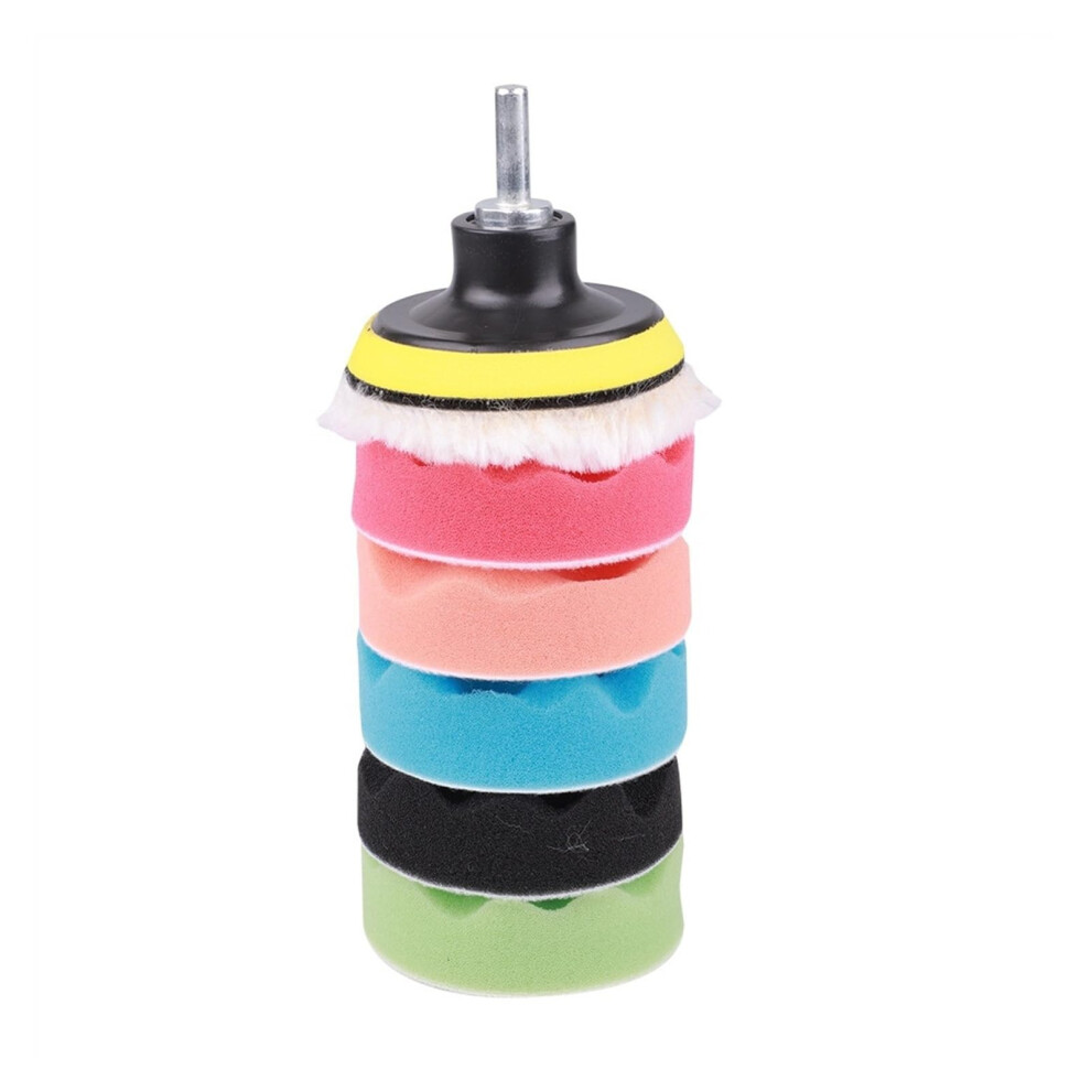 3/5 Inch 7Pcs/Set Buffing Pad Car Sponge Polishing Pad Kit Abrasive Polisher Drill Adapter Waxing Compound Tools Refï¼Iqe 477169038975