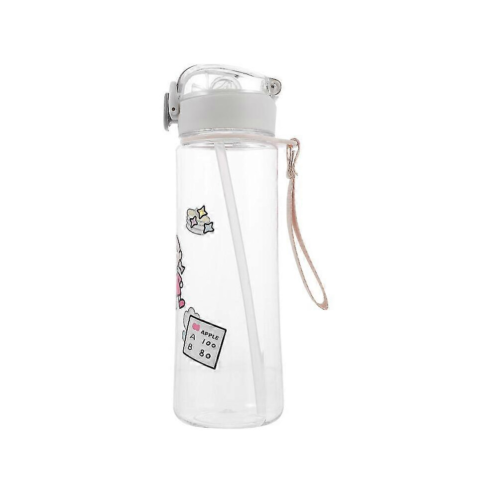 1pc 500ml straw cup sippy cup water drinking cup cartoon pattern cup coffee cup