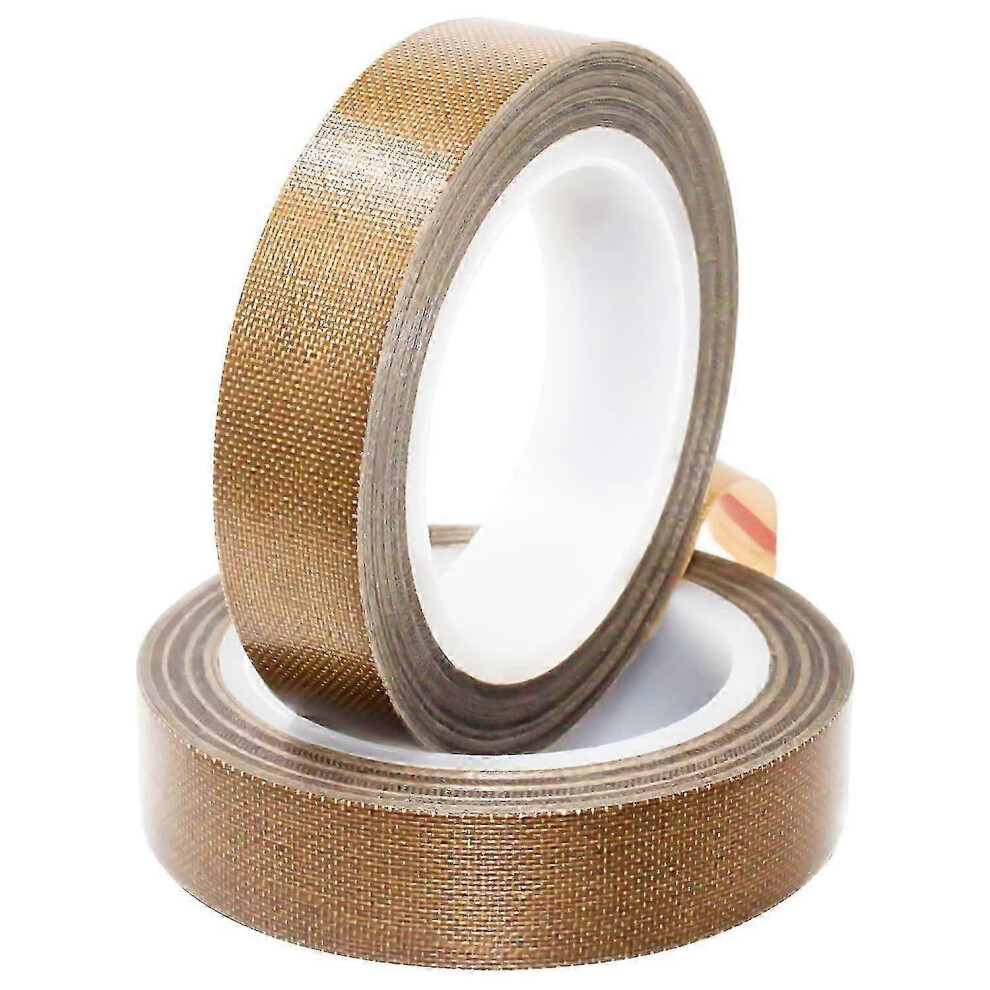 (As show, One size) Teflon Tape High Temperature Tape Ptfe Adhesive Tape For 3d Printer / Vacuum Packing Machine - Heat Resistant Up To 260c, 13mm X 10m, 2 Pieces
