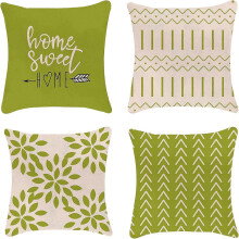 (As show, One size) Pillow Covers 20x20 Modern Sofa Throw Pillow Cover, Decorative Outdoor Linen Fabric Pillow Case for Chair Sofa Couch Bed Car