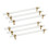 6Pcs Brushed Brass Acrylic Cabinet Pulls 9' Hole Center Household T-Bar Drawer Pulls Handles 1