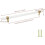 6Pcs Brushed Brass Acrylic Cabinet Pulls 9' Hole Center Household T-Bar Drawer Pulls Handles 5