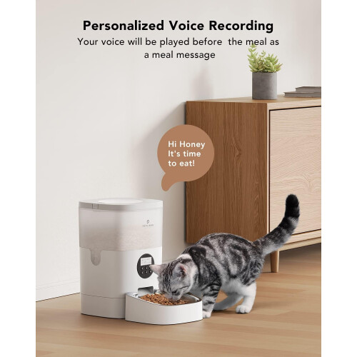 Automatic Cat Food Dispenser, Automatic Cat Feeder with Customize Feeding Schedule, 4L Auto Cat Feeder 1