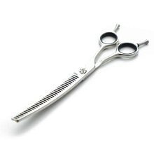 Professional 7.0' Dog Grooming Chunkers Scissors, Upward Curved Pets Grooming Thinning/Blending Shears