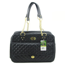 Dog Carrier Dog Handbag Dog Purse Pet Tote Bag Soft Sided Pet Carriers with Double Chain Handles Black