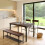 Living And Home (Brown) Dining Table Set for 4 3