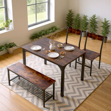 (Brown) Dining Table Set for 4