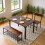 Living And Home (Brown) Dining Table Set for 4 1