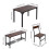 Living And Home (Brown) Dining Table Set for 4 8