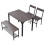 Living And Home (Light Grey) Dining Table Set for 4 5