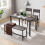 Living And Home (Light Grey) Dining Table Set for 4 3