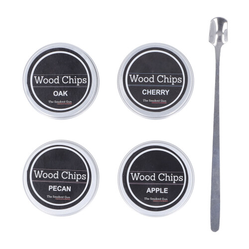 Wood Chips for Cocktail Smoker 4 Flavors Natural