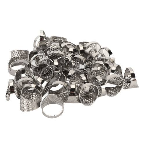 50pcs Metal Sewing Thimble Adjustable Size Rust 2