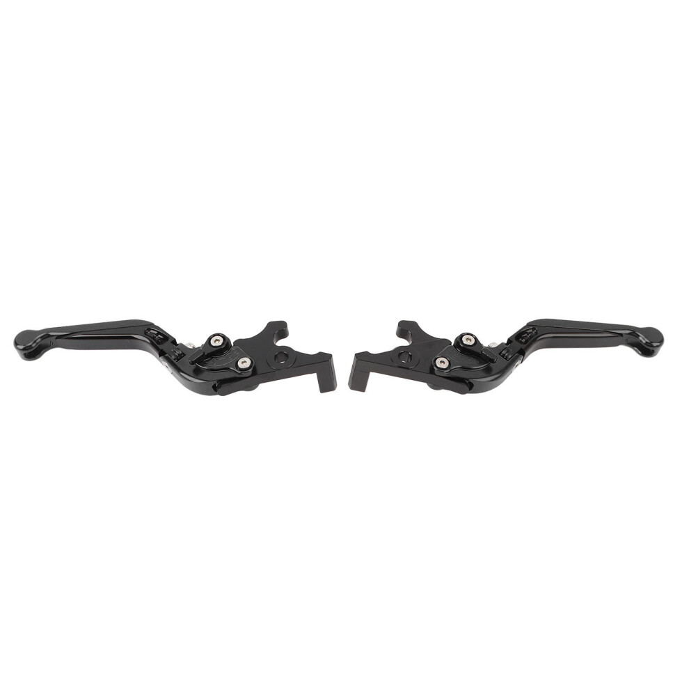 1 Pair Motorcycle Folding Clutch Lever Aluminum Black 9121376715013