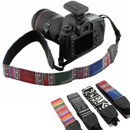 (Blue and Red Camera Strap Personalised Shoulder) Vintage Camera Strap For All Dslr Camera Universal Neck Shoulder Strap 1