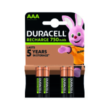 4pk Duracell AAA Size 750mAh Rechargeable Batteries