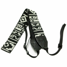 (Black and White Grid Single Shoulder Neck Strap) Vintage Camera Strap For All Dslr Camera Universal Neck Shoulder Strap New