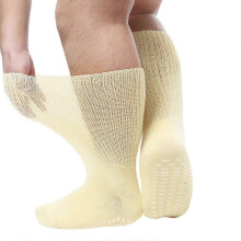 (Beige dispensing plu) Extra-Wide Diabetic Socks for Swollen Feet Hospital-Grade Non-Binding and Grip-Friendly for Men and Women