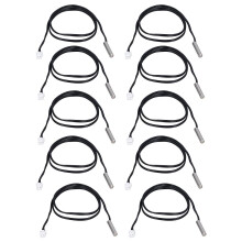 10pcs NTC Temperature Sensor Thermistor Temperature Transducer 5 x 25mm Cylindrical Head 500mm 20K B3950