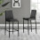 Living And Home (Black) 2PCS PU Leather Upholstered Bar Stools 1