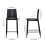 Living And Home (Black) 2PCS PU Leather Upholstered Bar Stools 7