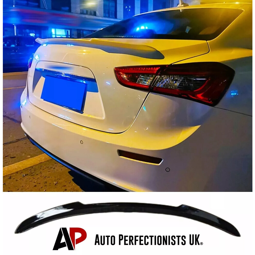 For Maserati Ghibli Rear Boot Trunk Lip Spoiler Wing Body Kit 2013+ Black 5061072665813