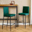 Living And Home (Green) 2PCS PU Leather Upholstered Bar Stools 1
