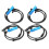 4Pcs Car ABS Wheel Speed Sensor compatible for - X5 E53 2000-2006 34526756380 1