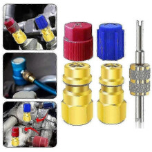 R12 to R134a Air Conditioning Retrofit Kit with Filling Valve Adapter and Included Couplings