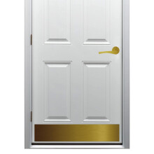 Door Kick Plate Peel and Stick (8'x 34', Brushed Brass Finish)