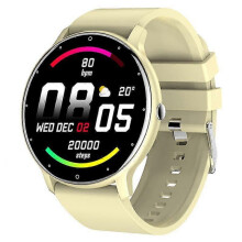 (Black) Waterproof Smart Watch with Heart Rate Blood Pressure Sleep Tracking and Step Counter