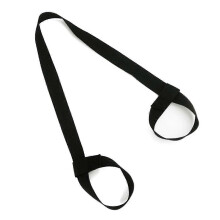 (As show, One size) Sports Sling Shoulder Carry Belt Exercise Stretch Fitness Yoga Belt Yoga Mat Strap Belt Yoga Adjustable Shoulder Strap black