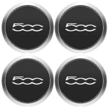 4pcs 133mm Hubcap for Fiat 500 Wheels Centre Hub Caps Set 68078419AC 68078421AC Dust Cover Sliver 51884863