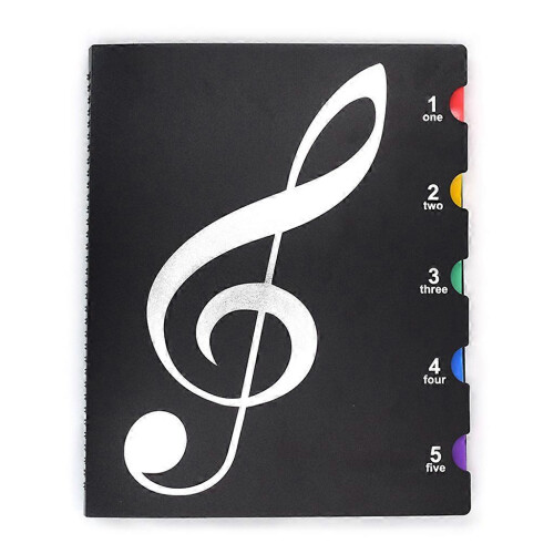 (As show, One size) for Creative A4 Music Book Folders Piano Multi Function Score Practical File Document Storage Holder  Black