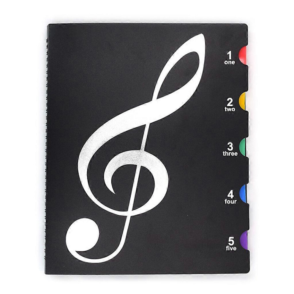 (As Show, One Size) For Creative A4 Music Book Folders Piano Multi Function Score Practical File Document Storage Holder Black