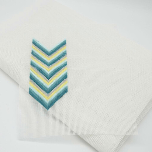 (As show, One size) 100x100cm Mesh Cloth for Latch Hook Rug Hooking Making Tapestry Canvas DIY Tool  Light Grey 2