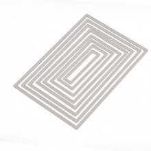 (As show, One size) Rectangle Cutting Dies Stencil DIY Scrapbooking Embossing Album Paper Card Craft Silver M