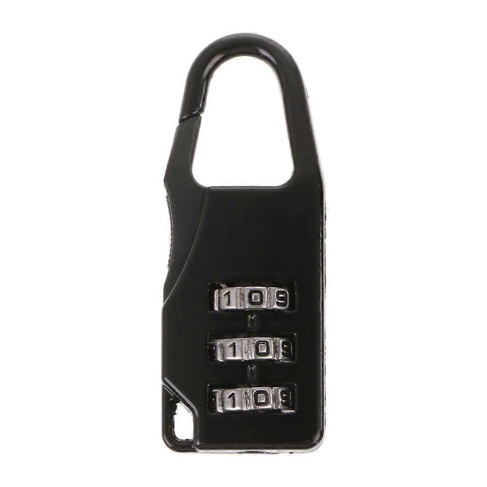 (As show, One size) New Lock Travel Luggage 3 Digit Combination Padlocks Suitcase Security Parts  BK