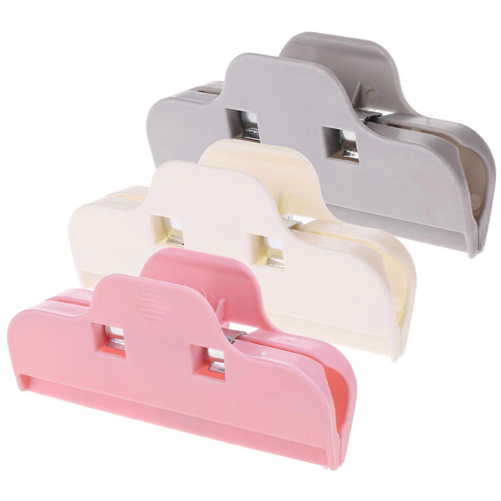 (As show, One size) Dried Food Bag Sealed Clips Candy Waterproof Storage Package Sealing Clamp 10cm  Gray