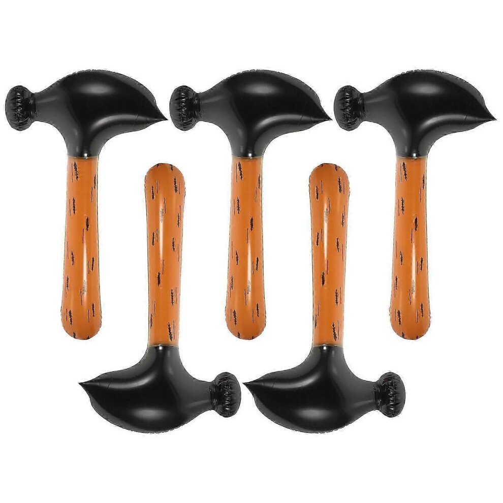 Kikidex (As Show, One Size) 5Pcs Pool Party Inflatable Hammer Prop Decorative Toy Hammer Funny Hammer Toy For Kid